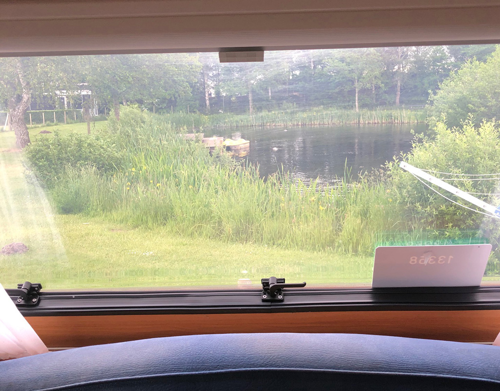 udsigt fra campingvogn asaa camping i nordjylland