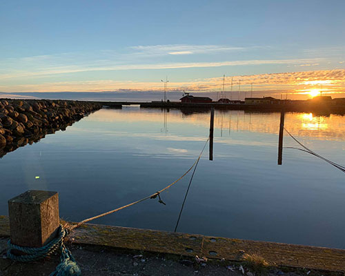 Udsigt udover havnen - Asaa Camping